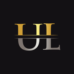 Initial Letter UL Logo Design Vector Template. UL Letter Logo Design