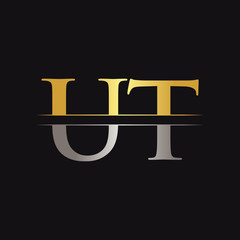 Initial Letter UT Logo Design Vector Template. UT Letter Logo Design