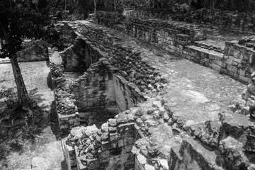 Becan mayan culture ruins, archaeological site
