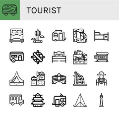 tourist icon set