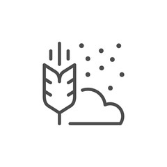 Brewery line outline icon and beer concept