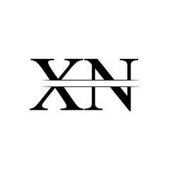 Creative Letter XN Logo Vector With black Colors. Abstract Linked Letter XN Logo Design