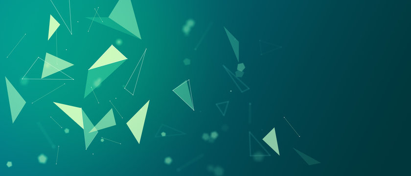 Abstract shapes and particles background