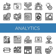 Set of analytics icons