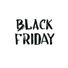 Black friday sale isolated vector banner on white background