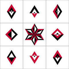 Design elements set. Abstract geometric icons.