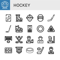 hockey icon set