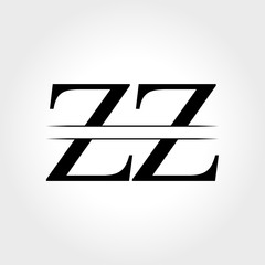 Initial ZZ Logo Design Vector Template. Creative Letter ZZ Business Logo Vector Illustration