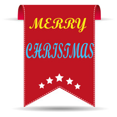 Merry Christmas and Happy New Year background with red ribbon and text.