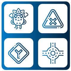 confused simple icons set