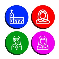 nun simple icons set