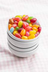 Fruity jellybeans. Tasty colorful jelly beans.