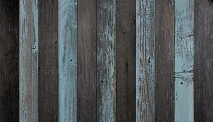 Black and blue weathered wooden planks texture for background.