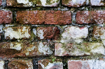 mauer steine rot alt verwittert