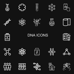 Editable 22 dna icons for web and mobile