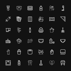Editable 36 hygiene icons for web and mobile