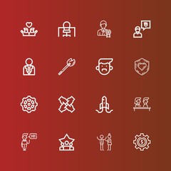 Editable 16 teamwork icons for web and mobile
