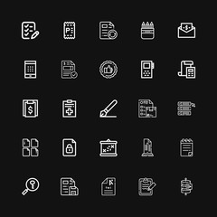 Editable 25 form icons for web and mobile