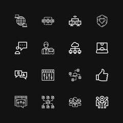 Editable 16 community icons for web and mobile
