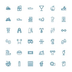 Editable 36 lifestyle icons for web and mobile