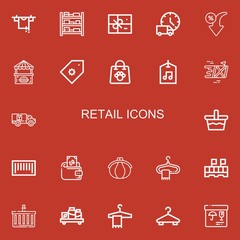Editable 22 retail icons for web and mobile