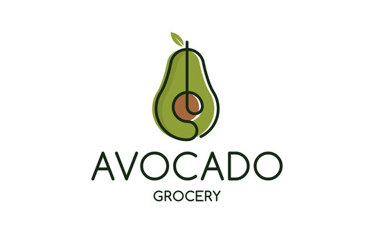 Avocado Grocery Logo Template
