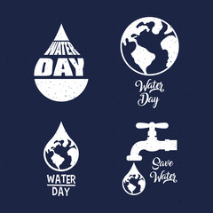 international water day bundle of icons