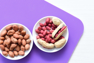 (Arachis hypogaea) cacaguate or dried whole peanut or shelled in containers