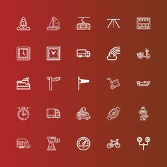 Editable 25 speed icons for web and mobile