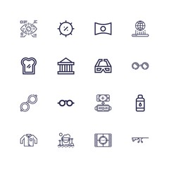 Editable 16 glasses icons for web and mobile
