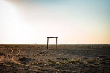 Wooden structure in Masirah Island, Oman