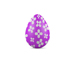  easter egg - purple and flowers 