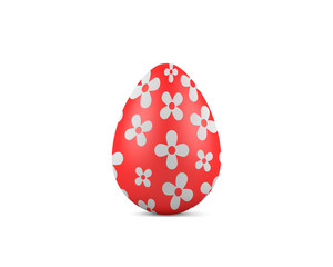 easter egg - red and flowers