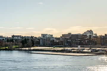 Fototapeta premium Vancouver, British Columbia, Canada - December, 2019 - Beautiful view of Downtown Vancouver buildings.