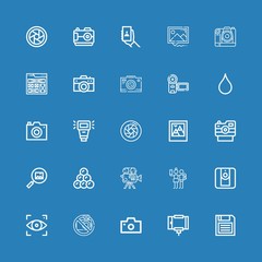 Editable 25 photography icons for web and mobile