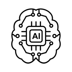 Artificial Intelligence powered Human Brain Icon to be used as a marketing tool, or maybe as simple as icons on your website or app, the choice is yours!