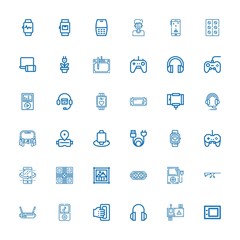Editable 36 gadget icons for web and mobile
