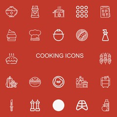 Editable 22 cooking icons for web and mobile