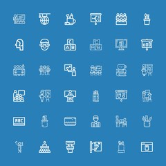 Editable 36 teacher icons for web and mobile