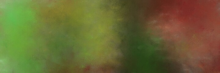 colorful distressed painting background graphic with dark olive green and moderate green colors and space for text or image. can be used as header or banner