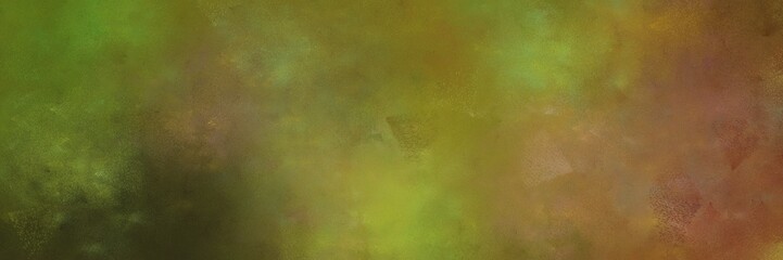 brown, very dark green and yellow green colored vintage abstract painted background with space for text or image. can be used as card, poster or background texture
