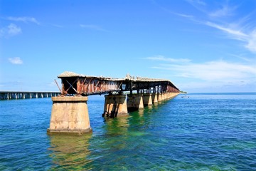 Obraz premium Old bridge - Florida Keys