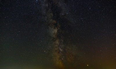 Bright stars of the Milky Way in the night sky.