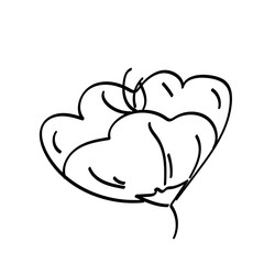 Single doodle outlne flower, leaf, plant, twig. Vector. doodle clipart. Isolated on a white background. For design, cards, invitation, decoration, stickers.