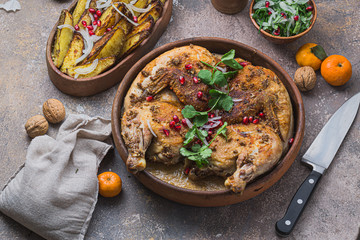grilled chicken with cream and garlic sauce