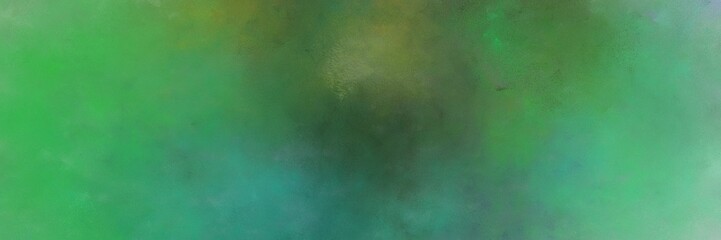 sea green, dark slate gray and dark sea green color background with space for text or image. vintage texture, distressed old textured painted design. can be used as header or banner