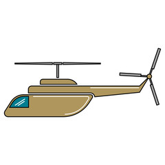 Isolated military helicopter icon