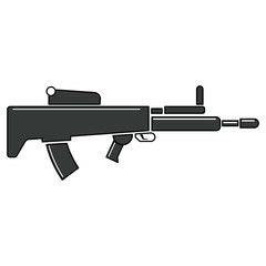 Isolated militay rifle icon