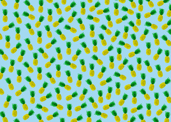 pineapple blue background