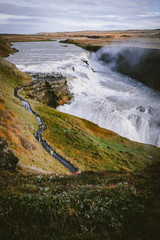 Wild Gullfoss Waterfall on Iceland